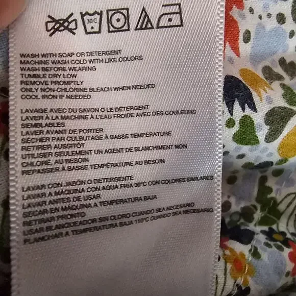 Roxy Navy Corduroy Toggle Jacket Women’s Floral Lined Hooded Coat Large - Picture 8 of 9